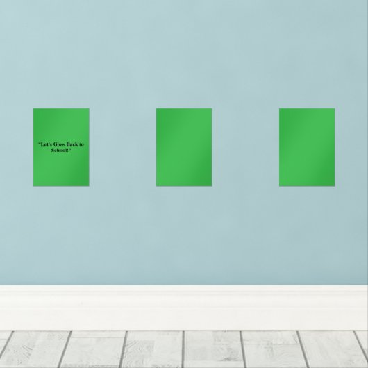 Flat Neon Green Background – School Texture Muurkunst Sets (Houten vloer)