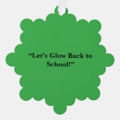Flat Neon Green Background – School Texture Ornament Kaart (Voorkant)