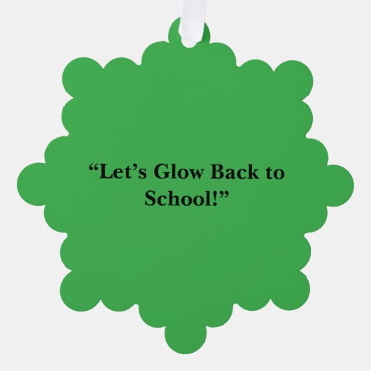 Flat Neon Green Background – School Texture Ornament Kaart (Voorkant)
