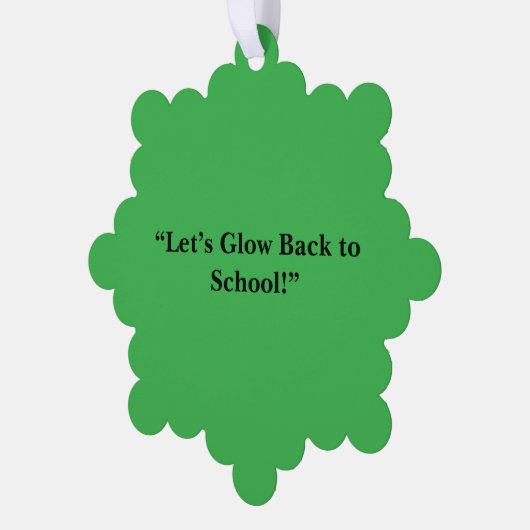 Flat Neon Green Background – School Texture Ornament Kaart (Links)