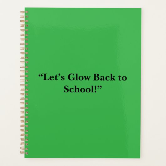 Flat Neon Green Background – School Texture Planner (Voorkant)