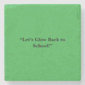 Flat Neon Green Background – School Texture Stenen Onderzetter (Voorkant)