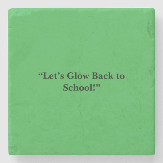 Flat Neon Green Background – School Texture Stenen Onderzetter (Voorkant)