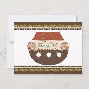 Flat Noah's Ark Dank je kaart met Envelopes