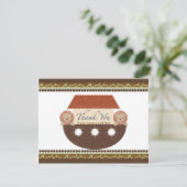 Flat Noah's Ark Dank je kaart met Envelopes (Staand voorkant)