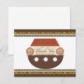 Flat Noah's Ark Dank je kaart met Envelopes (Voorkant / Achterkant)