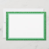 Flat Note Card-Green Glitter Border Notitiekaartje (Voorkant)