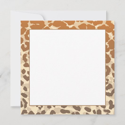 Flat Note Card-leopard-afdrukken (Voorkant)