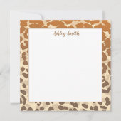 Flat Note Card-leopard-afdrukken (Voorkant)