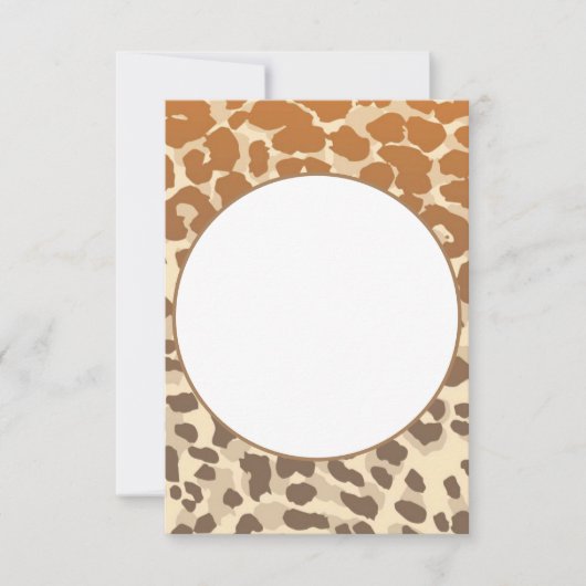 Flat Note Card-leopard-afdrukken (Voorkant)