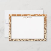 Flat Note Card-leopard-afdrukken Notitiekaartje (Voorkant)