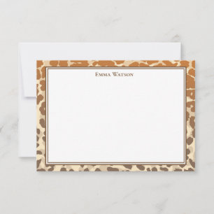 Flat Note Card-leopard-afdrukken Notitiekaartje