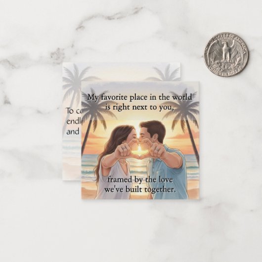 Flat Note Card Notitiekaartje (Voorkant / Achterkant in situ)