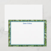 Flat Note Card-Peacock Feathers Notitiekaartje (Voorkant / Achterkant)