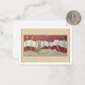 Flat Note Card with Minoan Grifon Notitiekaartje (Voorkant / Achterkant in situ)