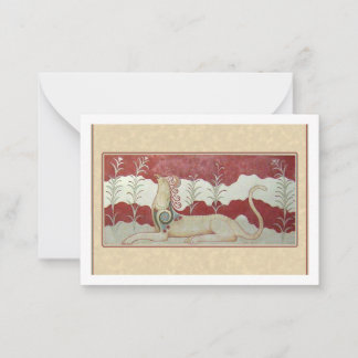 Flat Note Card with Minoan Grifon Notitiekaartje