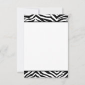 Flat Note Card-Zebra afdrukken (Voorkant)