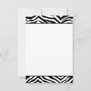 Flat Note Card-Zebra afdrukken