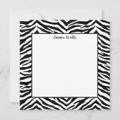 Flat Note Card-Zebra afdrukken (Voorkant)