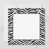 Flat Note Card-Zebra afdrukken (Voorkant)