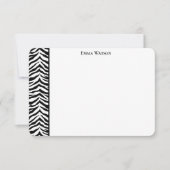 Flat Note Card-Zebra afdrukken Notitiekaartje (Voorkant)