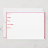 Flat Note Kaart-Barbeque Invite Notitiekaartje (Achterkant)