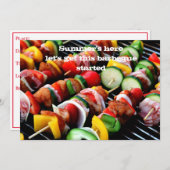 Flat Note Kaart-Barbeque Invite Notitiekaartje (Voorkant / Achterkant)