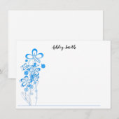 Flat Note Kaart-Flowers Notitiekaartje (Voorkant / Achterkant)