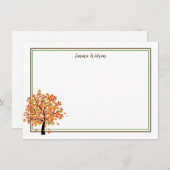 Flat Note Kaart-herfst Notitiekaartje (Voorkant / Achterkant)