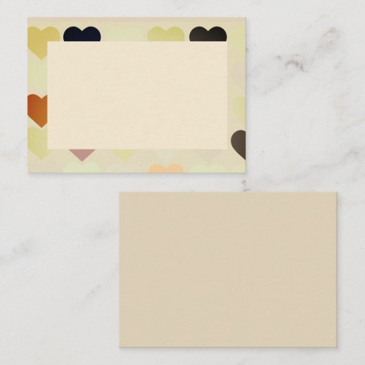 Flat Note Kaart met hart Notitiekaartje (Voorkant / Achterkant)