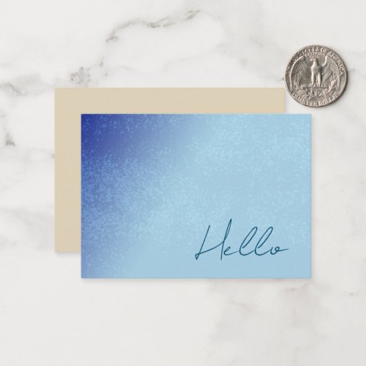 Flat Note Kaart met hart Notitiekaartje (Voorkant / Achterkant in situ)