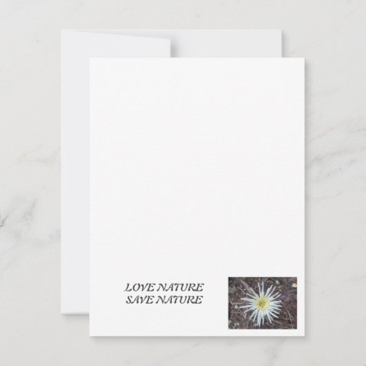 Flat Note Kaart met mooie natuur Notitiekaartje (Achterkant)