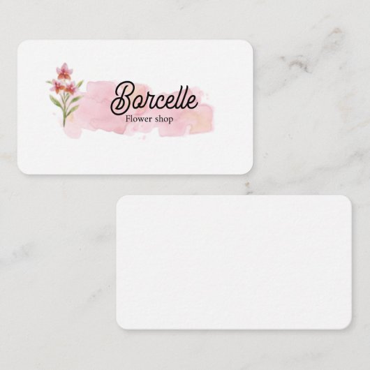 Flat Note-kaart Notitiekaartje (Voorkant / Achterkant)