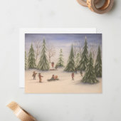 Flat Note-kaart Notitiekaartje (Voorkant / Achterkant in situ)