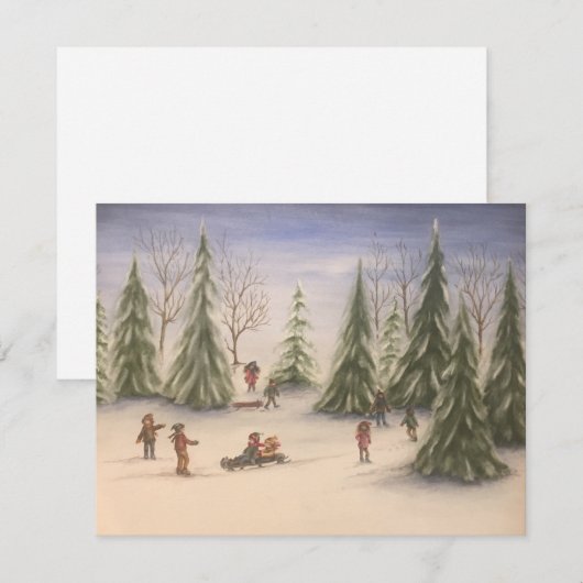 Flat Note-kaart Notitiekaartje (Voorkant / Achterkant)