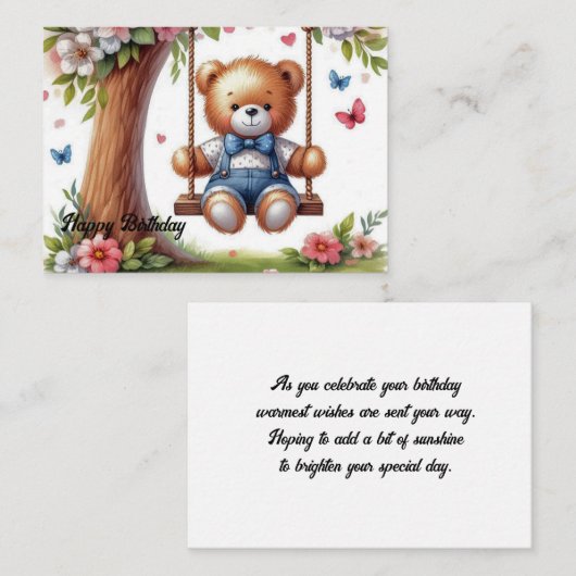 Flat Note-kaart Notitiekaartje (Voorkant / Achterkant)