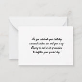 Flat Note-kaart Notitiekaartje (Achterkant)