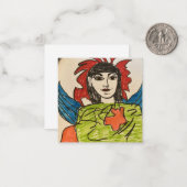 Flat Note-kaart Notitiekaartje (Voorkant / Achterkant in situ)