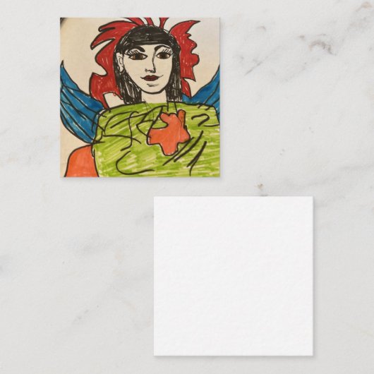 Flat Note-kaart Notitiekaartje (Voorkant / Achterkant)