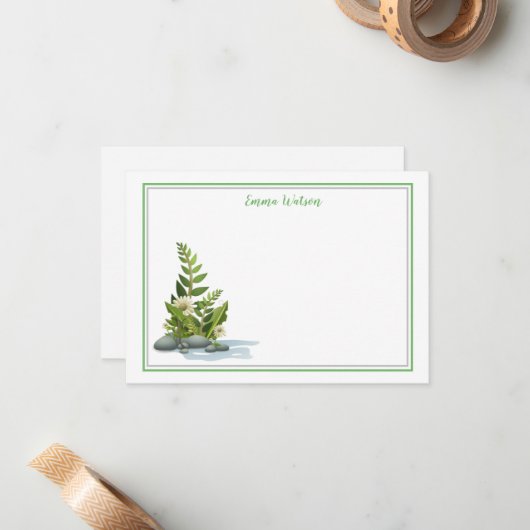 Flat Note-kaart Notitiekaartje (Voorkant / Achterkant in situ)