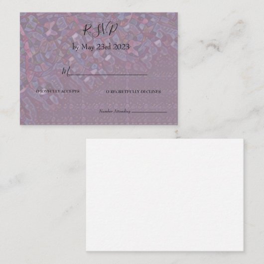 Flat Note-kaart Notitiekaartje (Voorkant / Achterkant)