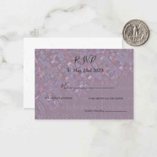 Flat Note-kaart Notitiekaartje (Voorkant / Achterkant in situ)