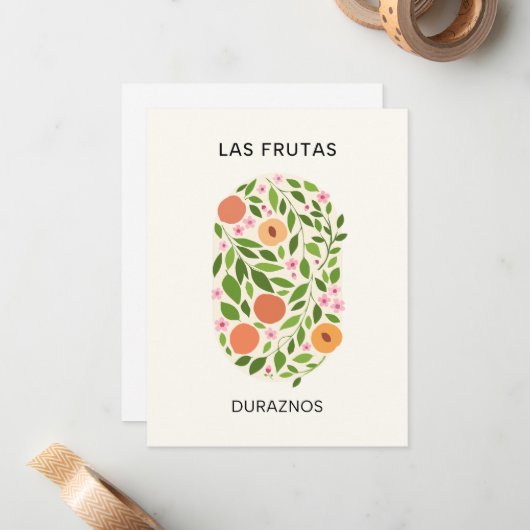 Flat Note-kaart Notitiekaartje (Voorkant / Achterkant in situ)