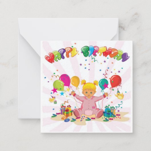 Flat Note-kaart Notitiekaartje (Voorkant)