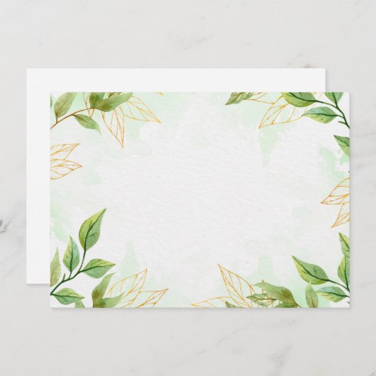 Flat Note-kaart Notitiekaartje (Voorkant / Achterkant)