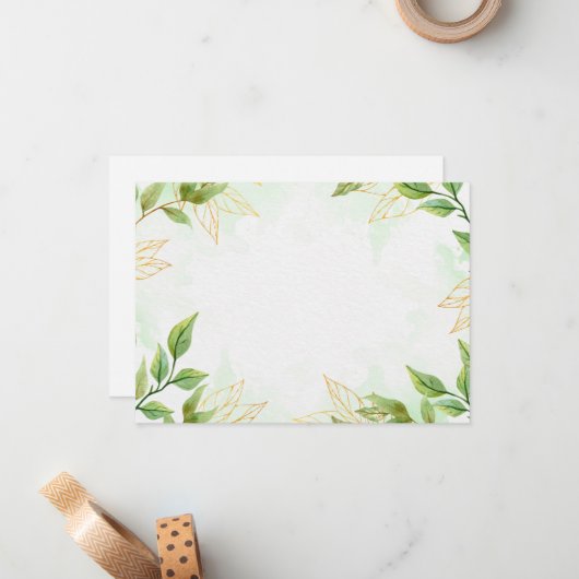 Flat Note-kaart Notitiekaartje (Voorkant / Achterkant in situ)