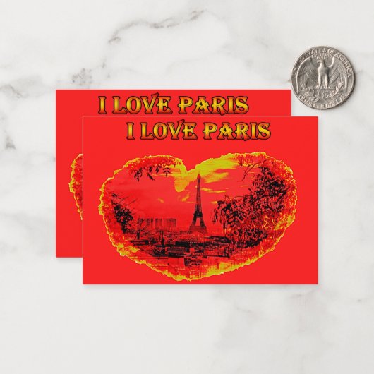 Flat Note-kaart Notitiekaartje (Voorkant / Achterkant in situ)