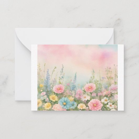 Flat Note-kaart Notitiekaartje (Achterkant)