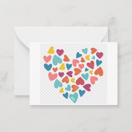 Flat Note-kaart Notitiekaartje (Voorkant)