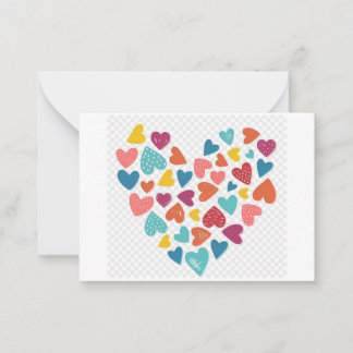 Flat Note-kaart Notitiekaartje